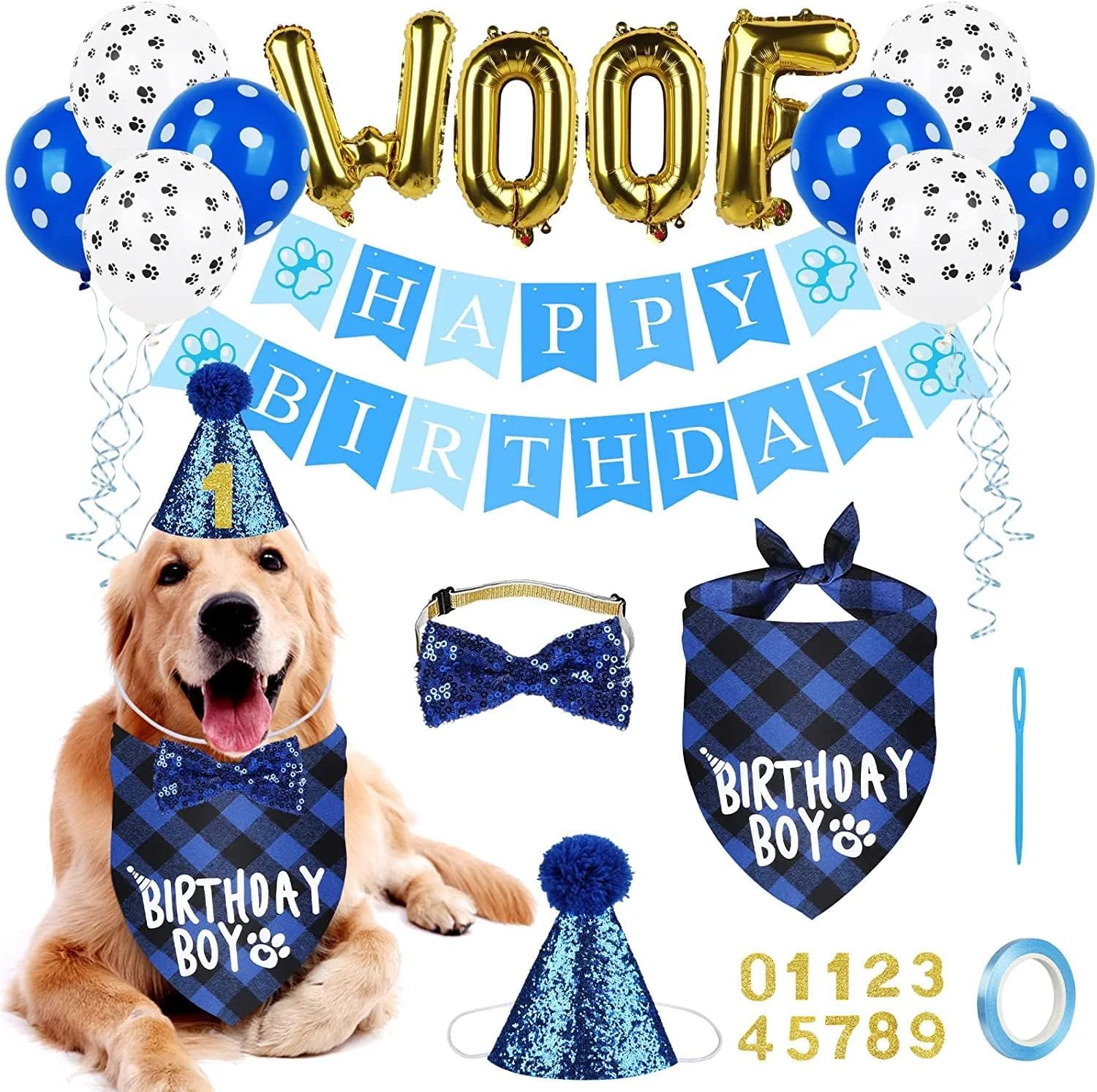 Dog Birthday WOOF Party Set