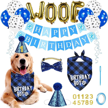Dog Birthday WOOF Party Set