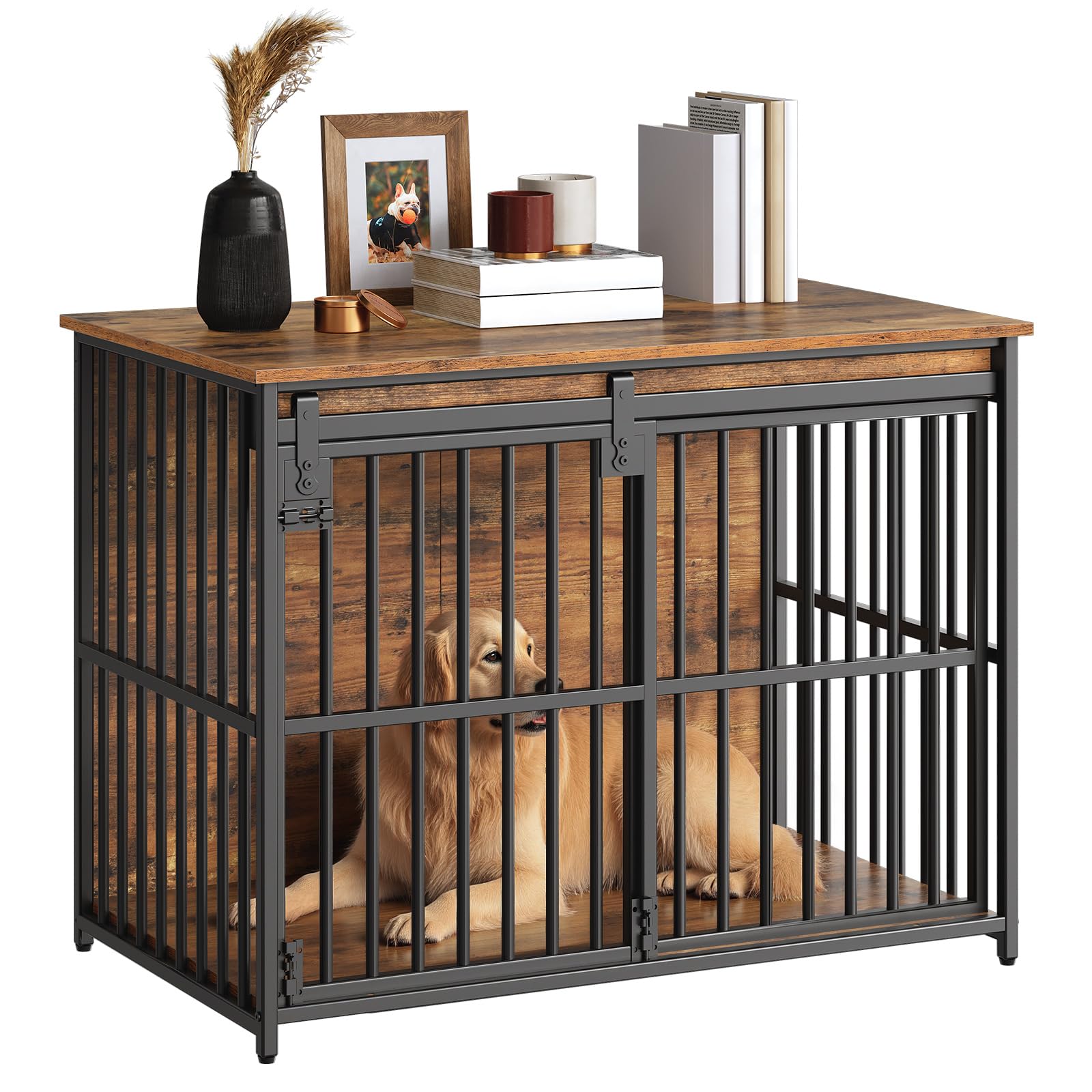 Barn Door Dog Crate Table