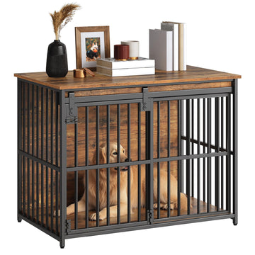 Barn Door Dog Crate Table